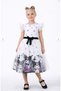 Girl's Tulle Dress with Kuromi and My Melody Pattern, Tulle Girl's Party Dress 2712