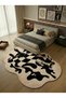Sdt Artistic Illusionary Chess Patterned Cream Tone Abstract Woven Base Decorative Carpet Sdt1500 - 3