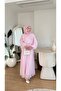 Women's Voile Lined Double Ruffle Dress-Hijab Dress