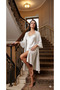 White Satin Elegance – Lace Detailed Nightgown & Robe Set