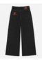 Wide Leg Lycra Girls' Jean Trousers with Bow Detail - 3