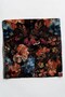 Women's Black Orange Floral Patterned Organic Cotton Soft Scarf - 2