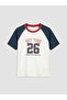 تي شيرت NEVAVM للأولاد بياقة بيضاوية مطبوعة، عبوة من قطعتين - 2