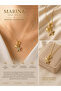 Burcu Jewelry Marina Star Gold Necklace with Starfish Figure