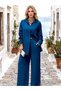 Women's Cotton Viscose Shirt Relax Palazzo Pants Bottom Top Set - 2