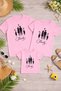 Mother Father Child Combination T-Shirt Cotton Oversize Family Combination T-Shirt (Products Sold Individually)