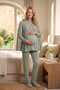 New Season Green Poncho Lace Dressing Gown Summer Special Design Maternity Dressing Gown Pajama Set