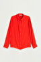 Shirt with Metal Accessory Detail - Coral