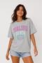 Women's Oversize 100% Cotton Malibu Printed Comfortable Fit T-Shirt - 2