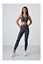 Anthracite Polyester Flexible Standard Fit Women's Leggings Set 95332 - 2