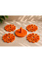 Design Orange Flower Coaster Set (4 Pieces) - 2