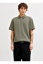 Green Men's Regular Fit Polo T-Shirt 12292992 Jprblaethan Ss Zip Polo Sn