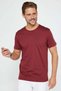 Unisex 5-pack black-white-burgundy-blue-green slim fit 100% cotton crew neck t-shirt - 5