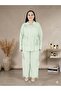 Plus Size Letter Printed Shirt with Collar and Lace-Up Sleeves, Women's Set with Lace-Up Cuffs