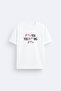  Printed Crew Neck White T-Shirt T-Shirt