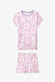 Girl's Cotton Lounge Floral Whispers Shorts Sleeve 2-pack Pajama Set - Lilac - 5