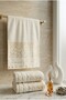 3-Piece Dowry Set with Rose Patterned Velvet Hand and Face Towels 50X90 cm - 7