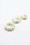 Glb-Stl41414 3-Piece Enamel Flower Earrings - Light Green