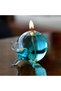 Vintage-Inspired Clear Glass Lantern with Permanent Fiberglass Wick – Refillable & Smokeless Decorative Table Lamp for Home Decor, Weddings & Gifting - 3