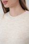 Women's Short Sleeve Knitwear Cream Dress - 3