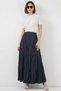 Women's Standard Wrinkled Navy Blue Skirt