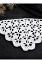 White Hand-Knitted Lace Bandana – Bohemian Chic Hair Accessory - 2