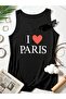 Women's Heart Printed Half V-Neck Sleeveless Regular Fit Casual T-Shirt