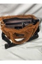 Brown Plush Teddy Tote Bag with Written Label and Wide Shoulder Strap - 3
