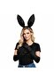 Nfsm Black Shiny Rabbit Ear and 40 cm Shiny Black Gloves Costume Set (5477) Nfsn-Rsgo34 - 2