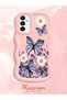 Samsung Galaxy M23 Compatible Case Camera Protector Pink Silicone Couple Phone Case Butterfly Pattern - 2