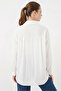 Women's Oversize Cut Cotton White Shirt - 6