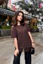 Women's Asymmetrical Cut Lace Detailed Modal Fabric Long Blouse - 7