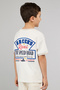 Embroidered T-Shirt with Crew Neck and Short Sleeves - 6
