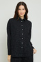 Striped Shirt with Classic Collar & Long Sleeves