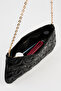Women's Dalya Black Star Embroidered Lined Zipper Closure Baguette Handbag - 5