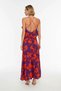 Women's Flounced V-Neck Thin Straps Floral Pattern Woven Beach Maxi Dress Unlined Daily Casual Modern - 5