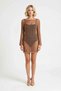 Women's Long Sleeve Knitwear Beach Mini Dress Boat Neck Textured Shift Cut Casual Daily Modern Stylish - 4