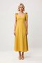 Women's Heart Collar Sleeveless Maxi Woven Dress Shoulder Tie Detail Brode Pattern Lined Daily Casual - 4
