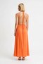 Women's Maxi Beach Dress V-Neck Thin Straps Tie Viscose Woven Sleeveless Long Length Daily Casual - 5