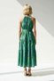 Women's Halter Neck Sleeveless Maxi Dress Animal Pattern Belted A-Line Shawl Woven Casual Daily Modern - 5