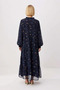 Women's Maxi Chiffon Dress Long Balloon Sleeves High Neck Floral Pattern Lined Relaxed Fit Casual Modern - 5
