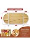 Carbonized Bamboo Cutting Board Set of 2, Large Chopping Board for Kitchen with Cheese Board Serving Platter, 16x12 & 12x12 Inch Natural Bamboo Butcher Block for Meat Vegetables Cheese - 8