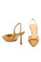 Pointed Toe Slingback Stiletto Women's Heeled Shoes 894 Cammello - 5