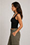 Ribbed Look Everyday Premium Thick Strap Basic Athlete Blouse - 2