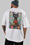 81 Cats for Cat Lovers Printed White Oversize T-Shirt 100% Cotton Unisex Cat Lover Premium Design - 5