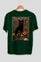 80 Cats for Cat Lovers Printed Green Oversize T-Shirt 100% Cotton Unisex Cat Lover Premium Design