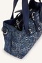 Women's Jean Crossbody Navy Blue Bag G7679Axns - 3