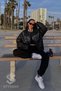 Summer Loose Fit Plus Size Gray Black Women's High Waist Baggy Oversize Sweatpants Jogger - 4