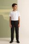 Linen Look Comfortable Boys' Trousers with Laces