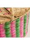 Tam Dao Green - Pink Rattan Basket 40X30X38 cm - 6